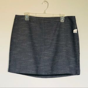 Navy and white fully lined skirt with back zipper